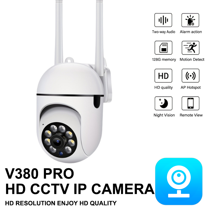 CCTV V380 Pro IP camera Kamera 360° Wide 1080P HD Wi-Fi Security cctv wifi  jarak jauh lewat hp