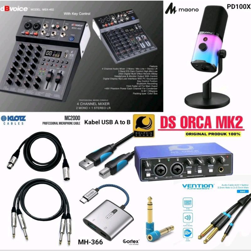 Jual Paket Lengkap Mixer dBvoice MSX402 Mic Maono PD400X Audio ...
