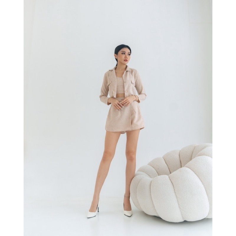 Jual KEYCLOTHING Set Beige | Shopee Indonesia
