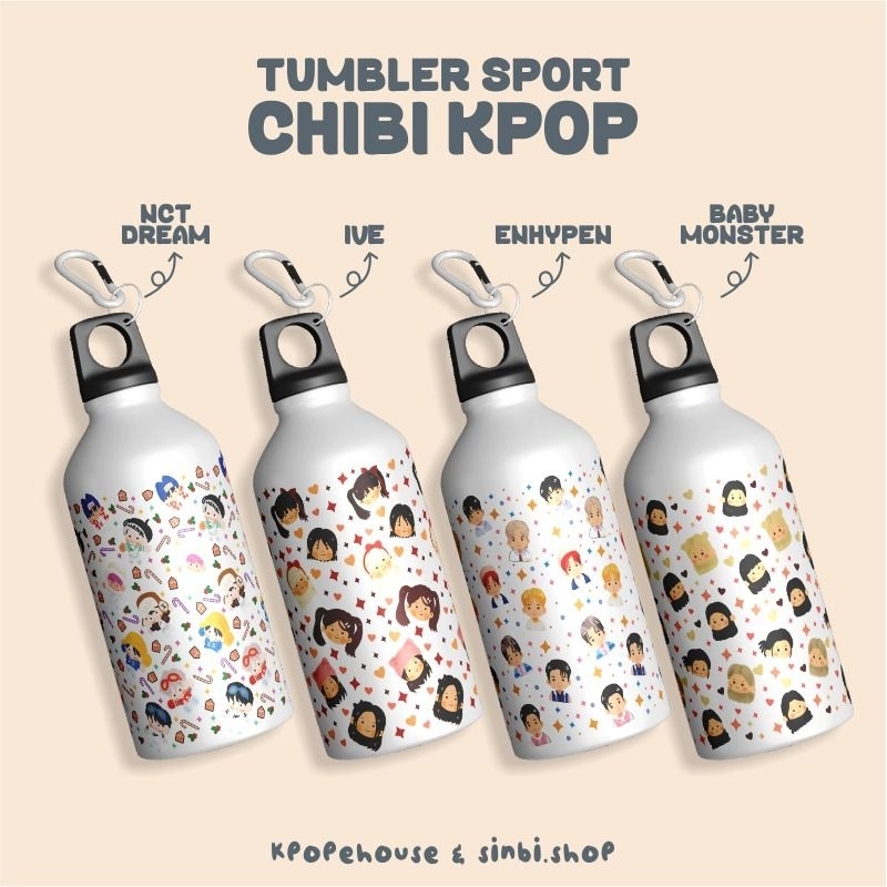 Jual BOTOL SPORT CHIBI KPOP 500ML | ENHYPEN AESPA BABY MONSTER NCT ...