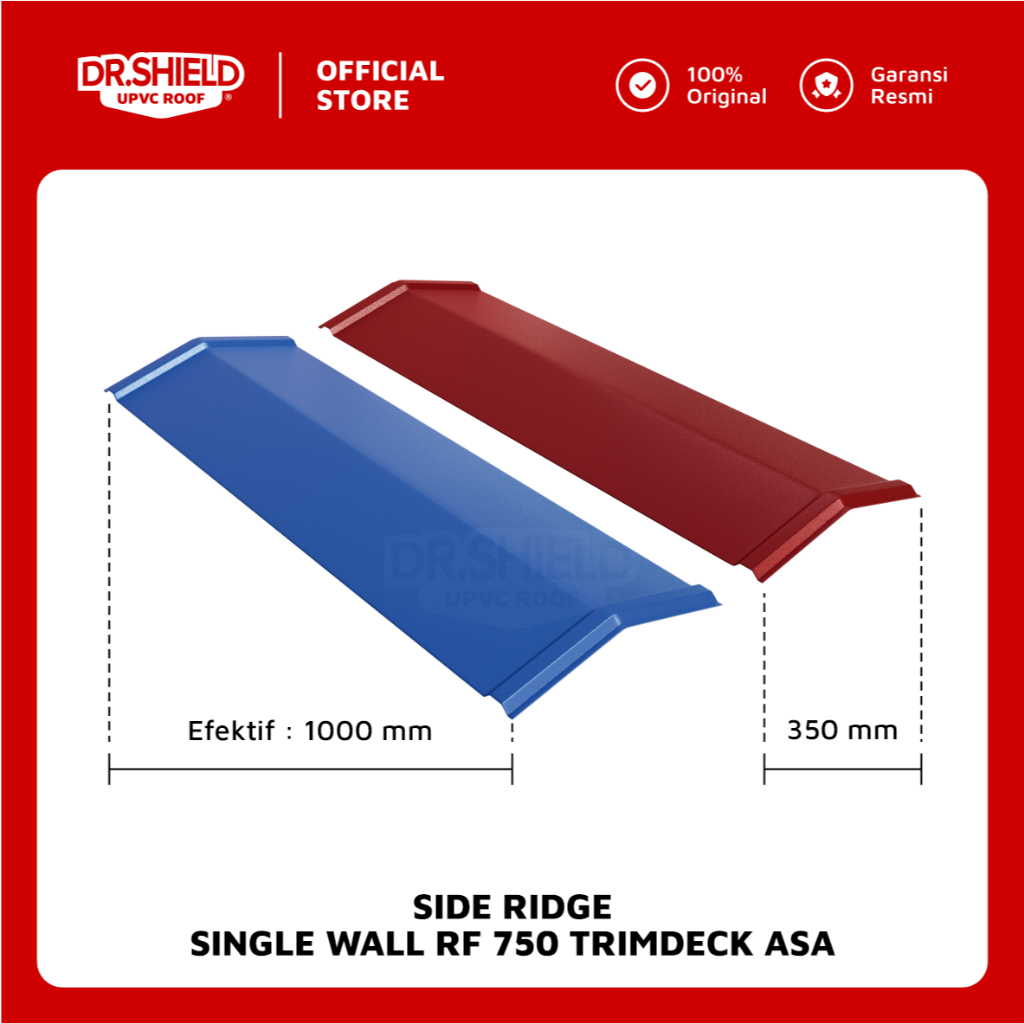 Jual Atap UPVC DR.SHIELD - Aksesoris Top Ridge SW RF 750 tipe segitiga ...