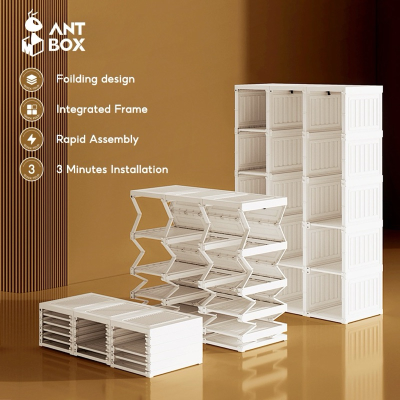 Jual JUAL CEPAT!!! ANTBOX Lemari Baju Transparan 9 Box 1 Gantungan 540L ...