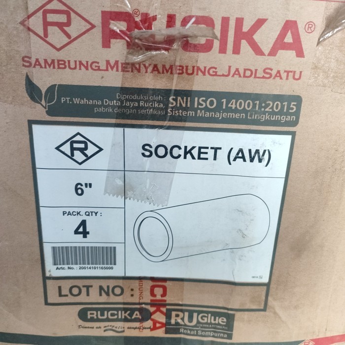Jual Sok Rucika AW 6inch | Sock / Socket 6inch | Sambungan Paralon 6 ...