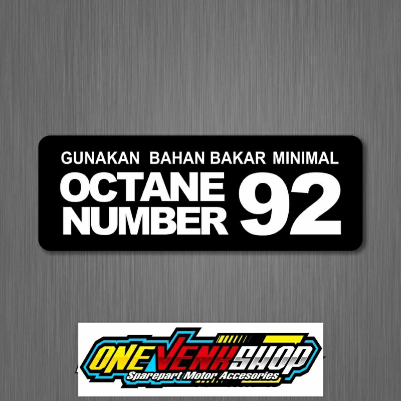 Jual STICKER GUNAKAN BAHAN BAKAR OCTANE NUMBER 92 DAN 98 | Shopee Indonesia