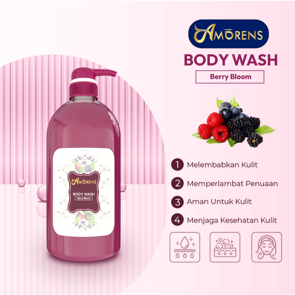 Jual AMORENS Body Wash 1000ml / Sabun Mandi Untuk Melembabkan Kulit ...