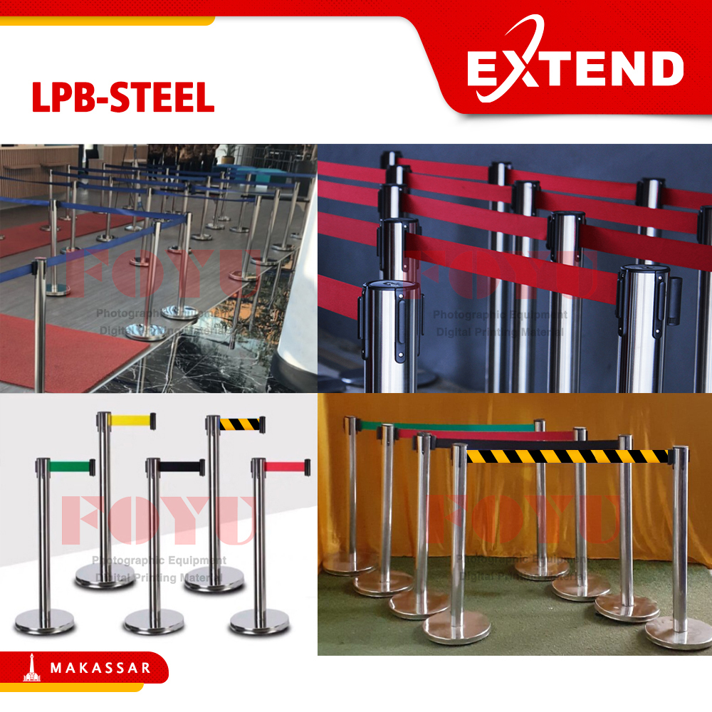 Jual Tiang Pembatas Antrian Antrean Pita Stainless Steel Queue Line ...