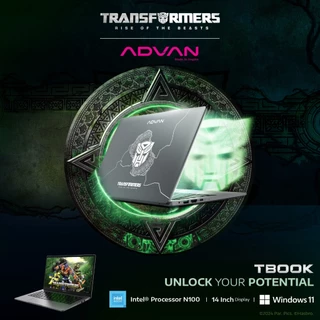 ADVAN Laptop TBook X Transformers | Tbook Intel Celeron N100 | 4Gb/128GB Upgradable | 14" HD Free | Windows 11 | Garansi Resmi 1 Tahun