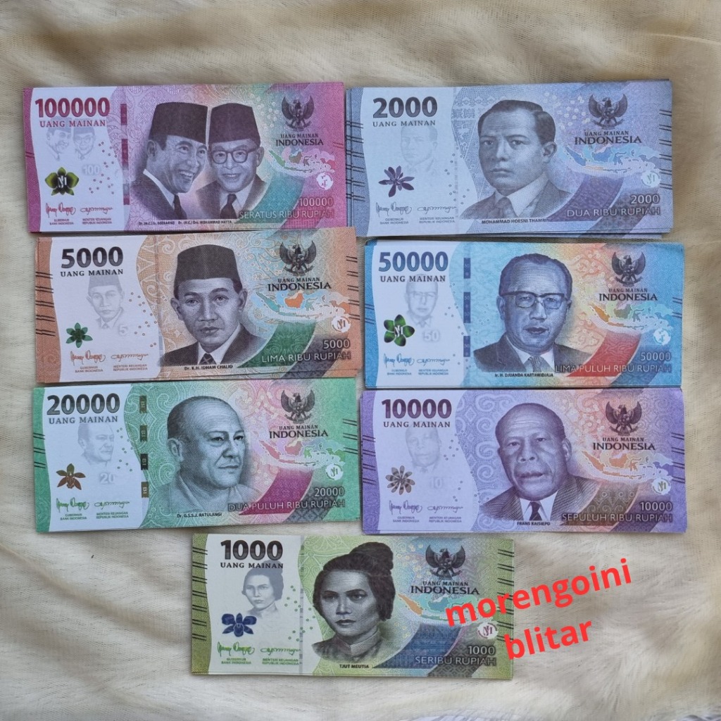 Jual Uang Mainan Kertas Rupiah Edisi Baru ( 1 pack isi 100 Lembar ...