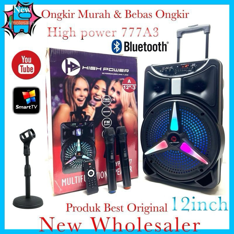 Jual speaker Aktif Portable Wireless DAT DT1209 12 inch Resmi