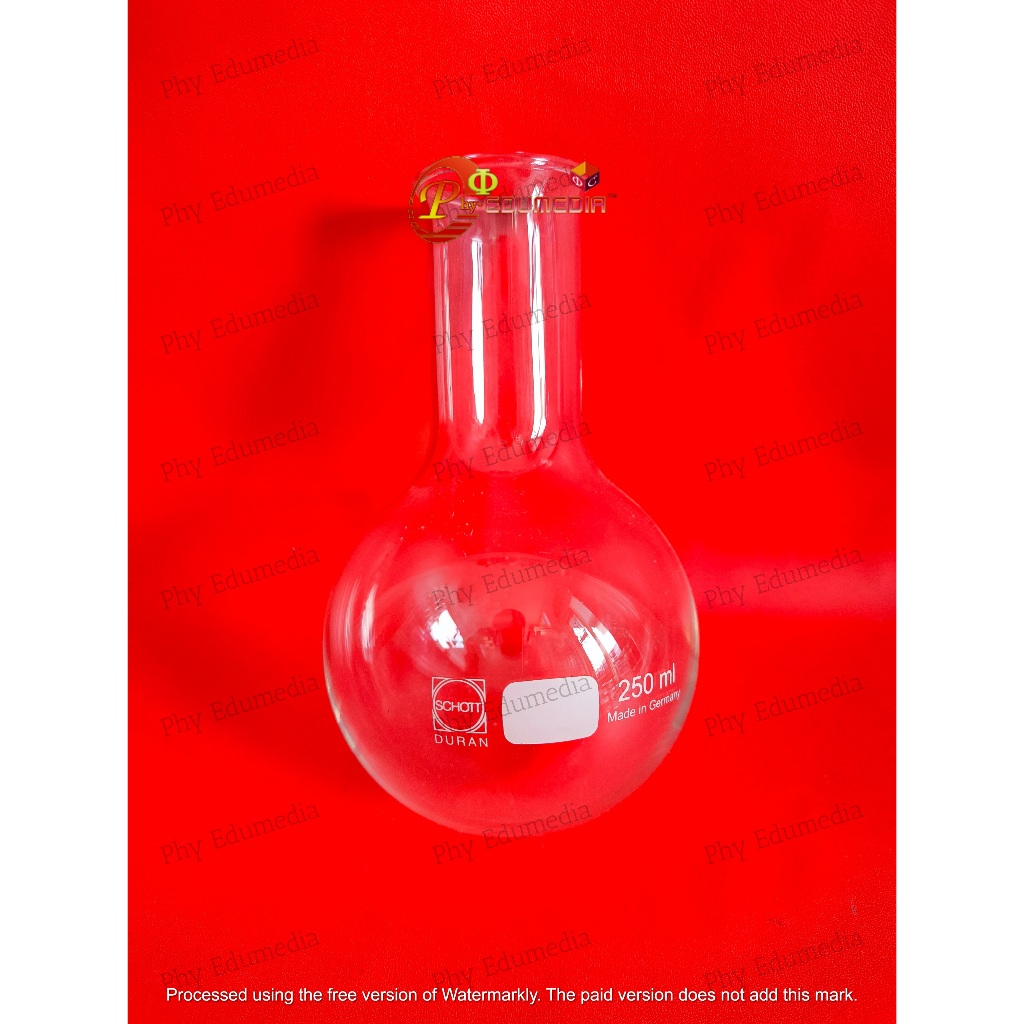 Jual Labu Didih 250ml / Boiling Flask Round Bottom Narrow Neck Schott ...