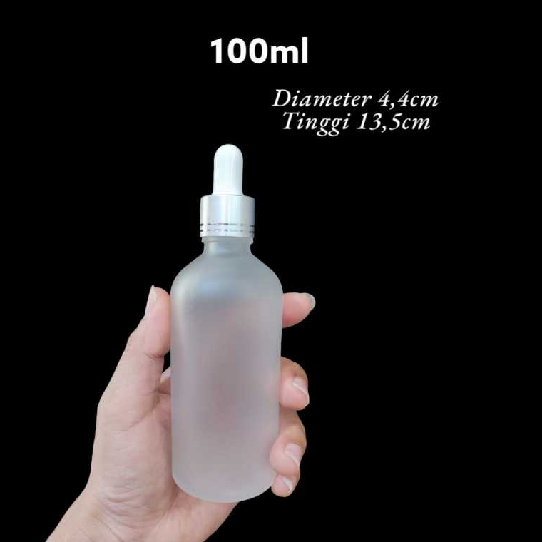Jual Botol Serum 100ml Pipet Botol Kaca Buram Frosted Doff 100 ml Tetes ...
