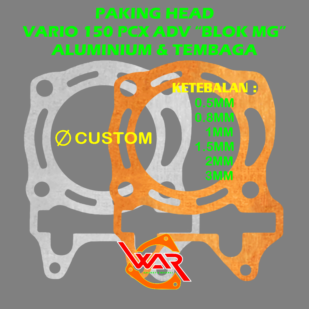 Jual Paking ATAS / Paking KOP HEAD MG RACING VARIO 150 ADV PCX Ceramic ...