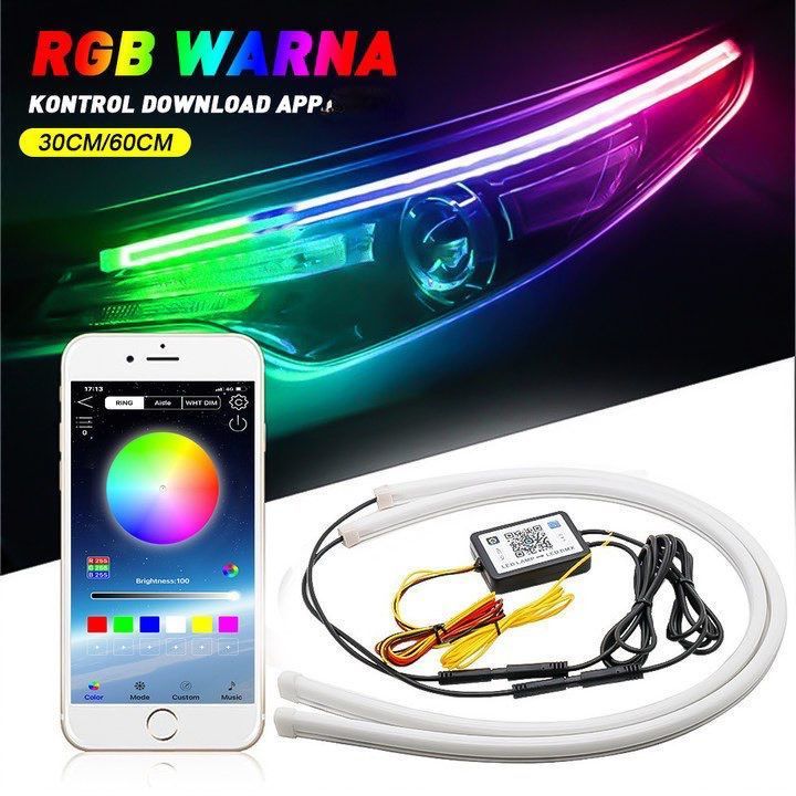 Jual Lampu Led Drl Alis Flexibel Wrgb App Bluetooth Cm Cm Welcome