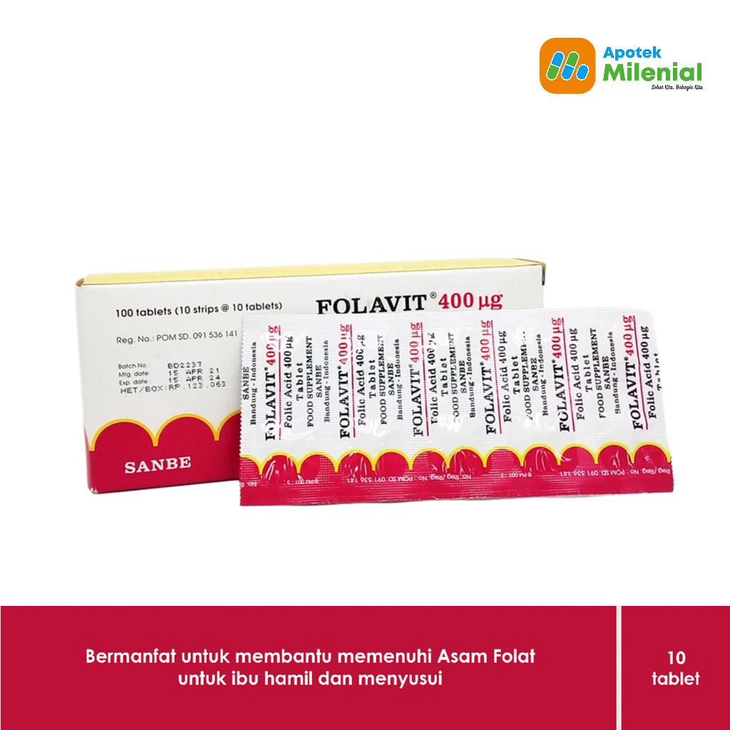 Jual Folavit 400 Mcg Harga Perstrip / Memenuhi Kebutuhan Asam Folat ...