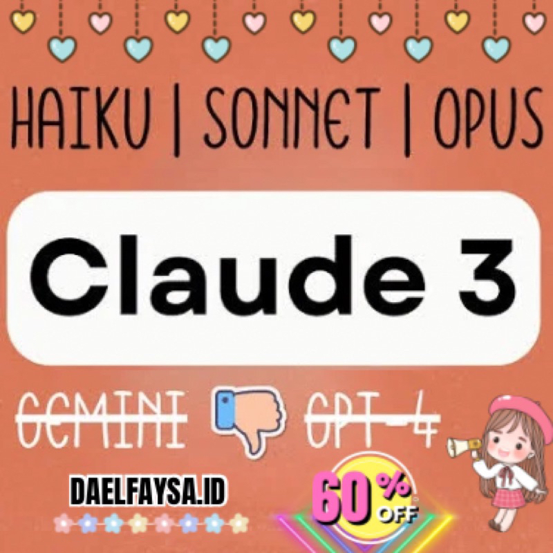 CLAUDE AI PRO SUPER VVIP SEPI BANGET RESMI PROMPT CHAT GPT BERGARANSI MURAH 1 BULAN 30X LEBIH CANGGIH DARI PROMPT CHATGPT OPENAI ACCOUNT DURASI 1 BULAN - FULL GARANSI 1 BULAN - CLAUDE AI - CLAUDE AI PRO