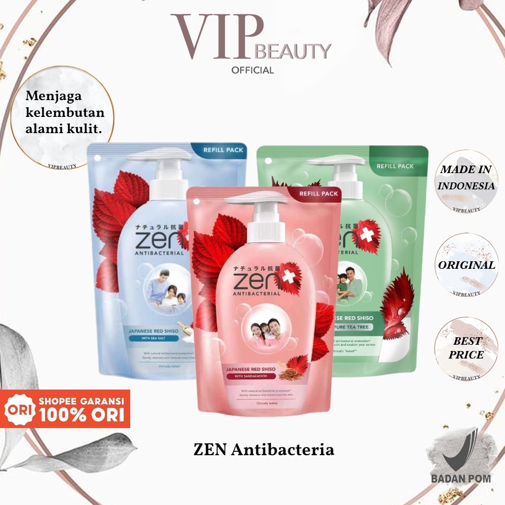 Jual ZEN Antibacterial Refiil 85ml - Sabun Cair | Shopee Indonesia