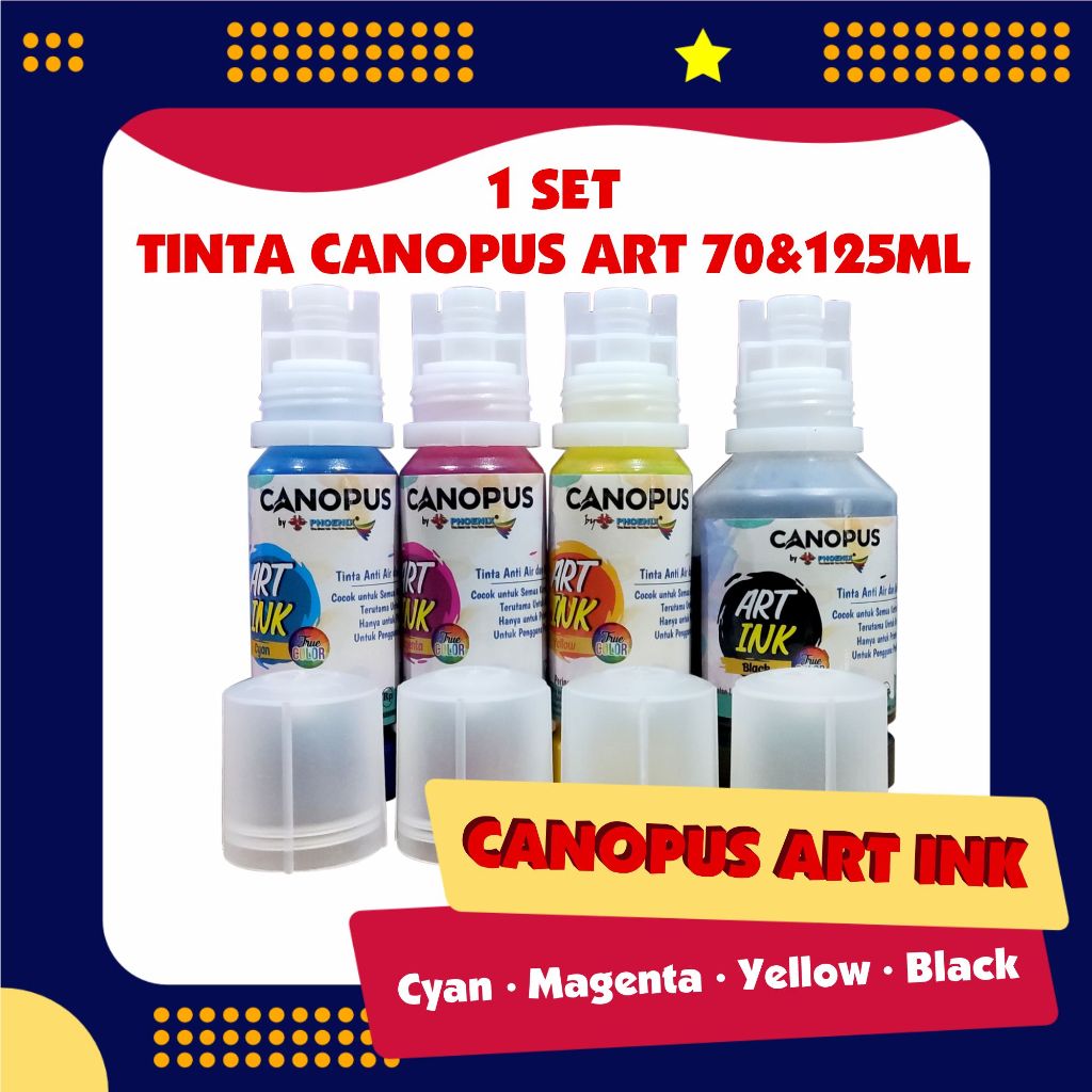 Jual 1 set CMYK CANOPUS ART INK Tinta Art Paper Printer Epson ...