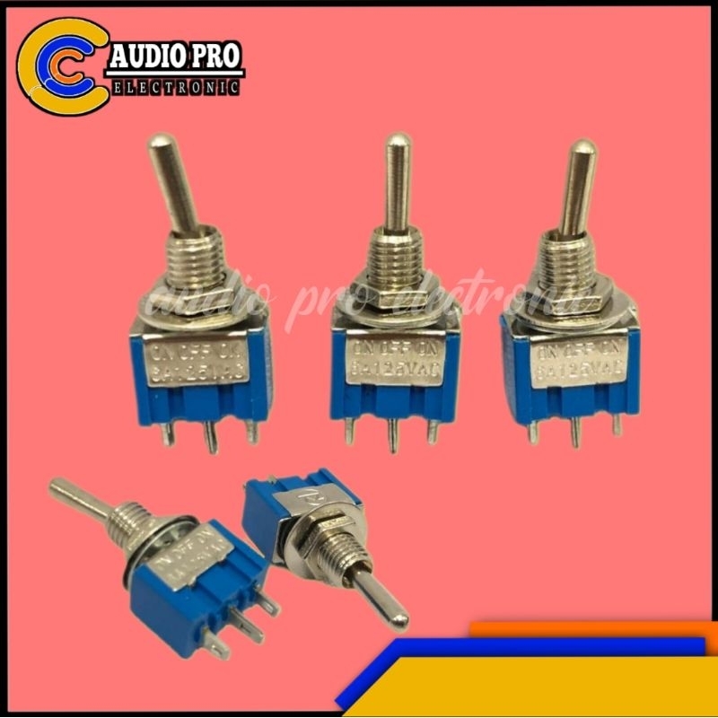 Jual SWITCH TOGGLE 1×3 ON OFF ON BIRU KECIL | Shopee Indonesia
