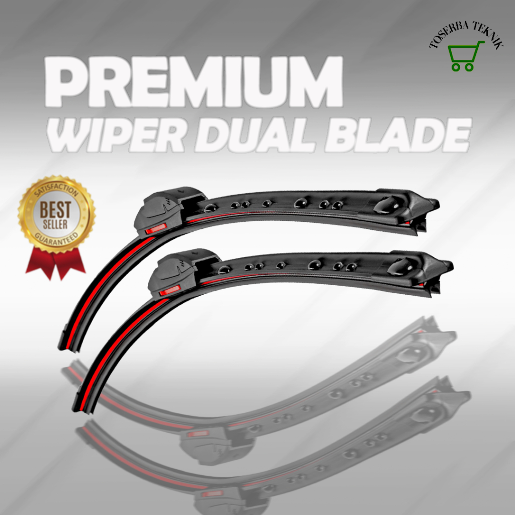 Jual Wiper Mobil Dual Karet Double Blade Universal Frameless | Shopee ...