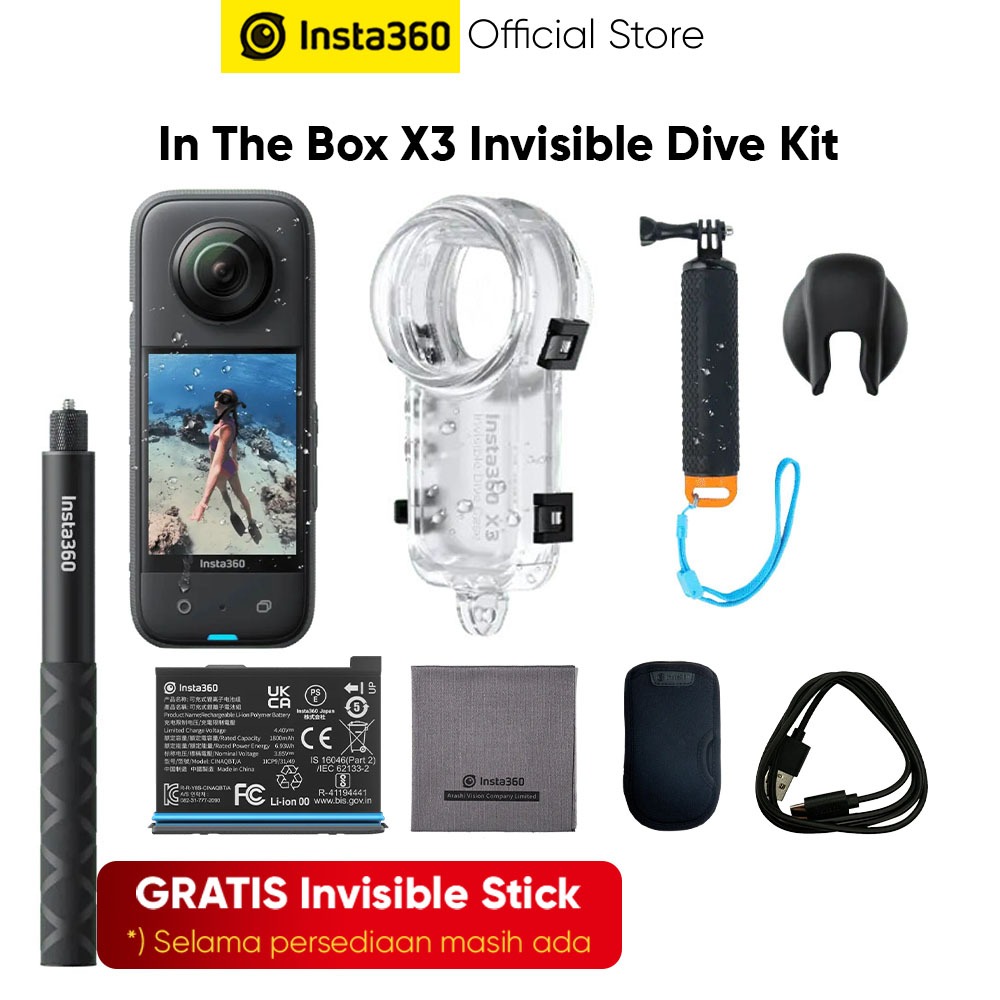 ArashiVision Insta360 X3InvisibleDiveKit