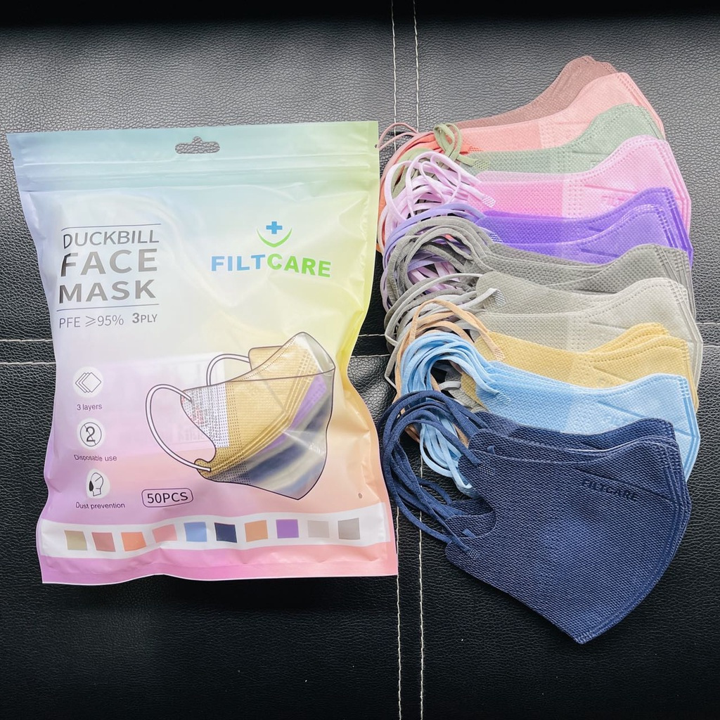 Jual Masker Duckbill Facemask Mix Warna Isi 50 Pcs Per Kotak | Shopee ...