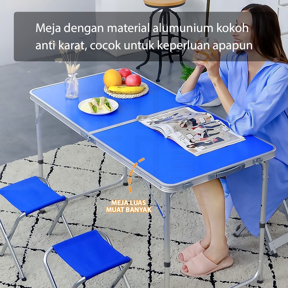 Jual Meja Lipat Portable Meja Lipat Serbaguna Uk 120cm X 60cm Model