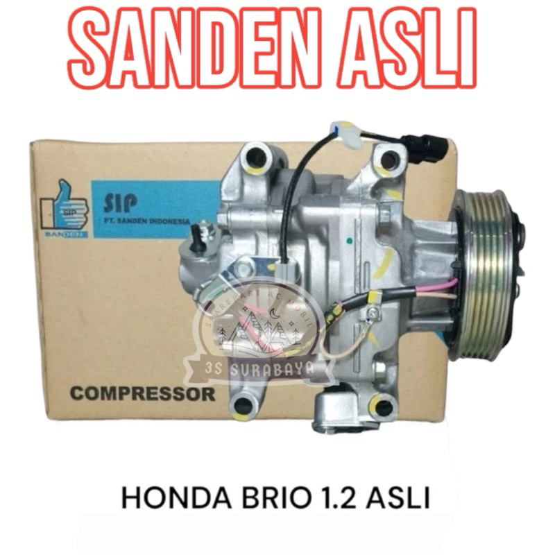Jual Kompresor Brio 1.2 1200 CC Sanden Asli Honda (Baru/New) Compressor ...