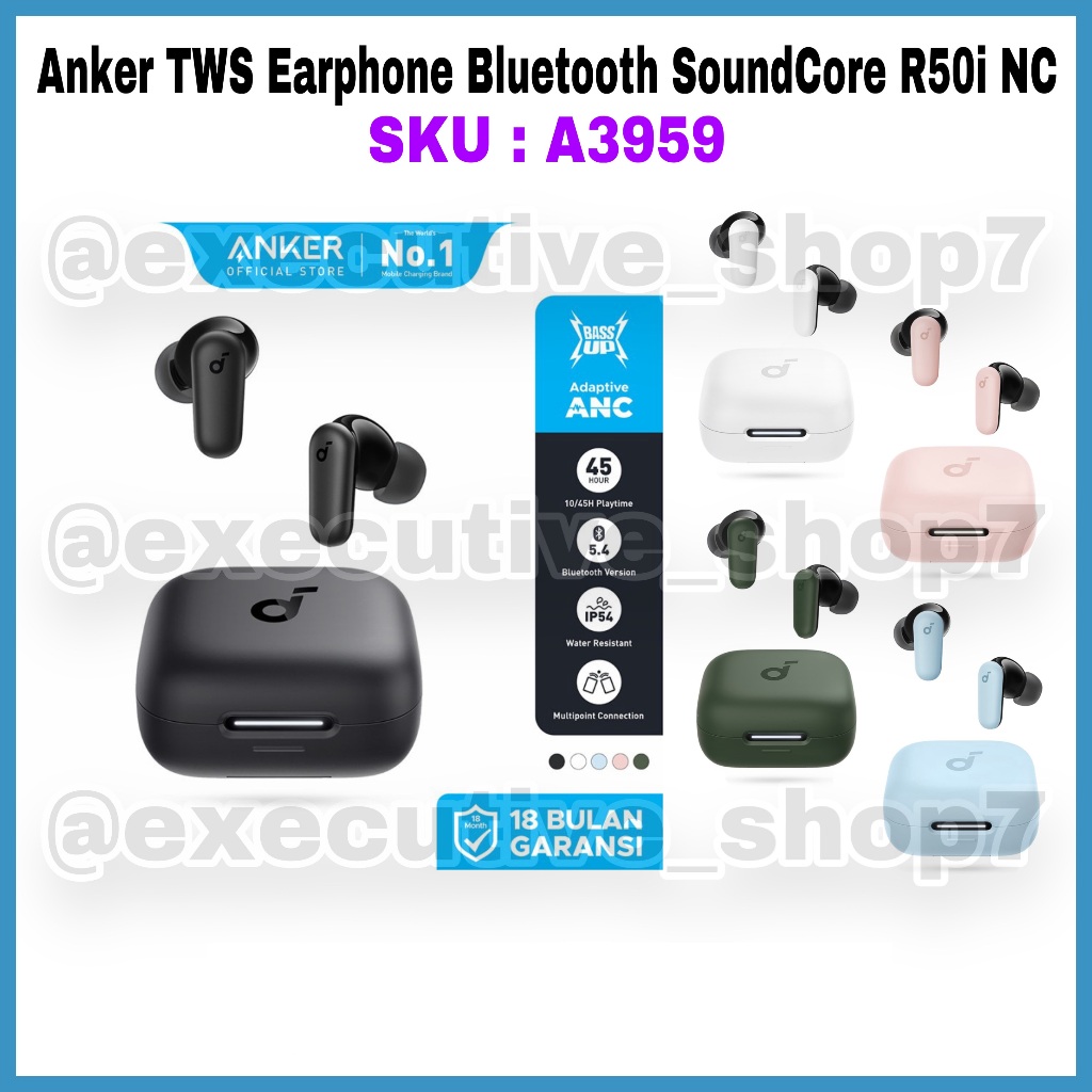 Jual Anker TWS Earphone Bluetooth SoundCore R50i NC - SKU A3959 ...