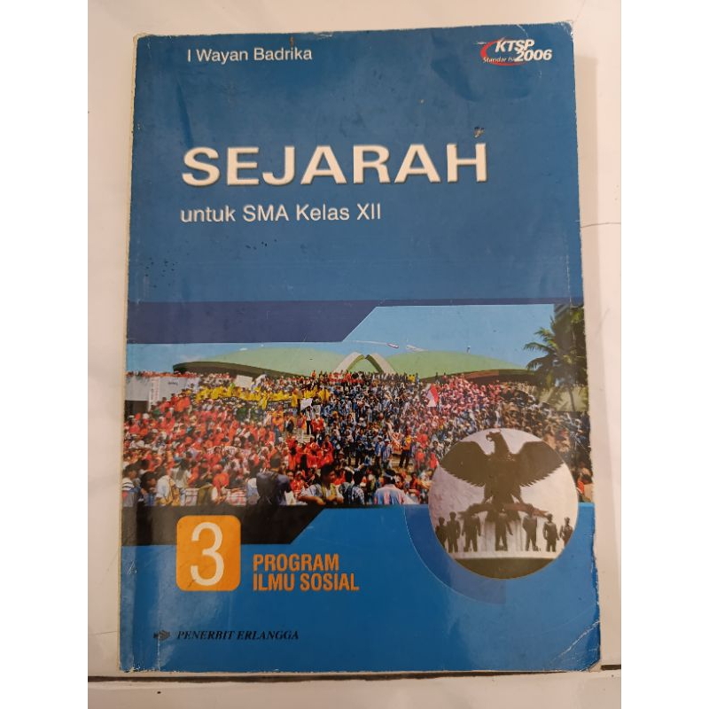 Jual Buku Sejarah SMA/MA Kelas 3/12/XII Erlangga KTSP 2006 Program Ilmu ...