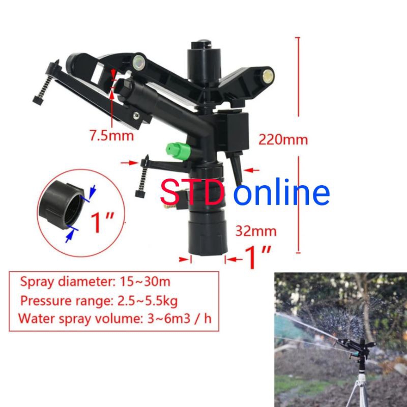 Jual Sprinkler big gun impack pvc uk.1 inch Alat siram | Shopee Indonesia
