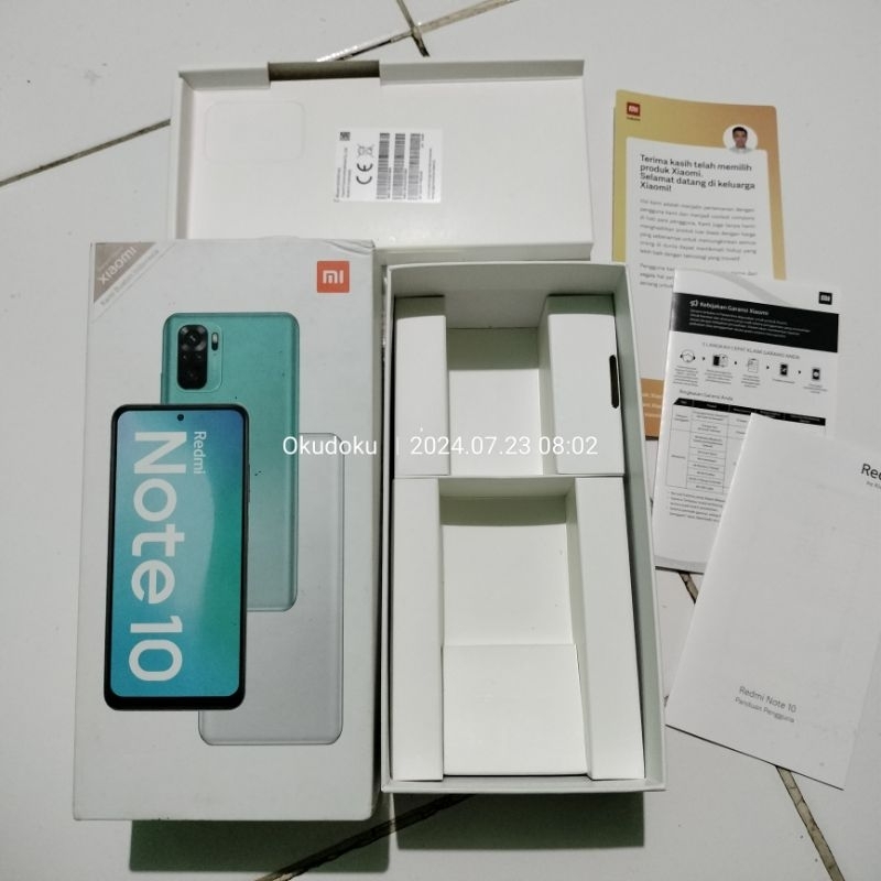 Jual Dus Box Xiaomi Redmi Note 10 Original Copotan Bawaan | Shopee ...
