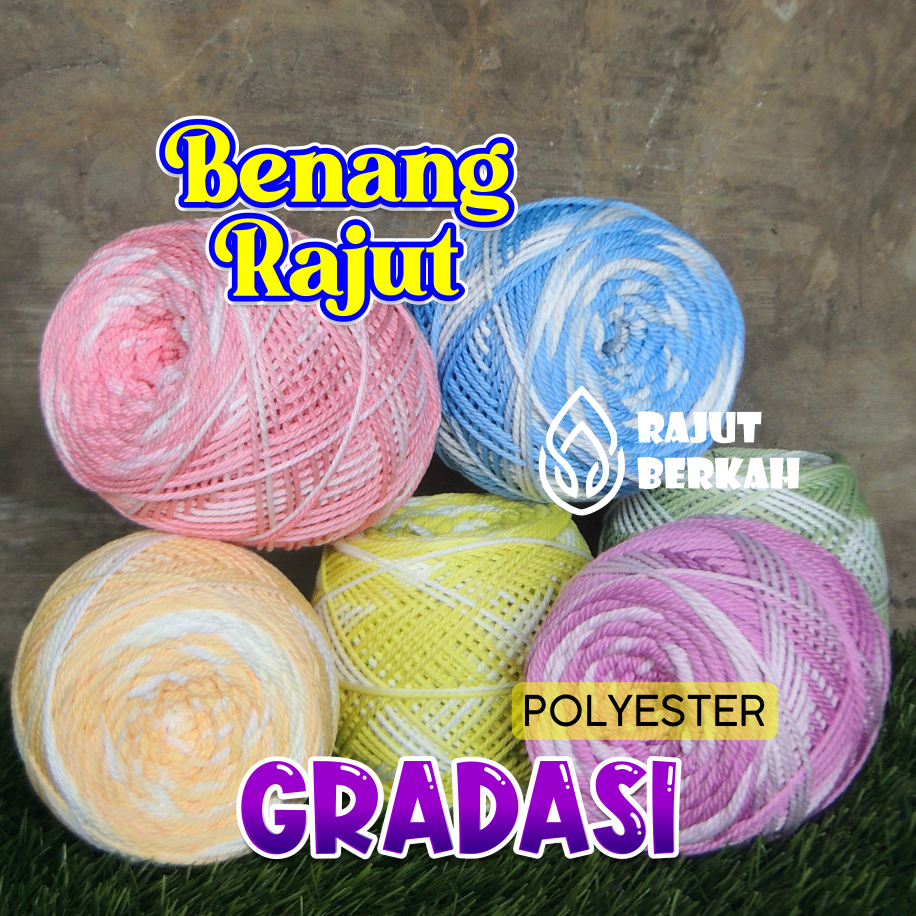 Jual Berkah Rajut - Benang Rajut Gradasi Polyester | Shopee Indonesia