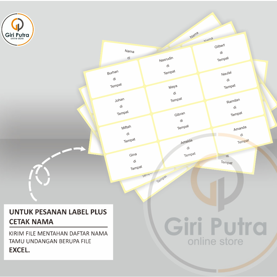 Jual Label Undangan / Cetak Nama di Label Undangan | Shopee Indonesia