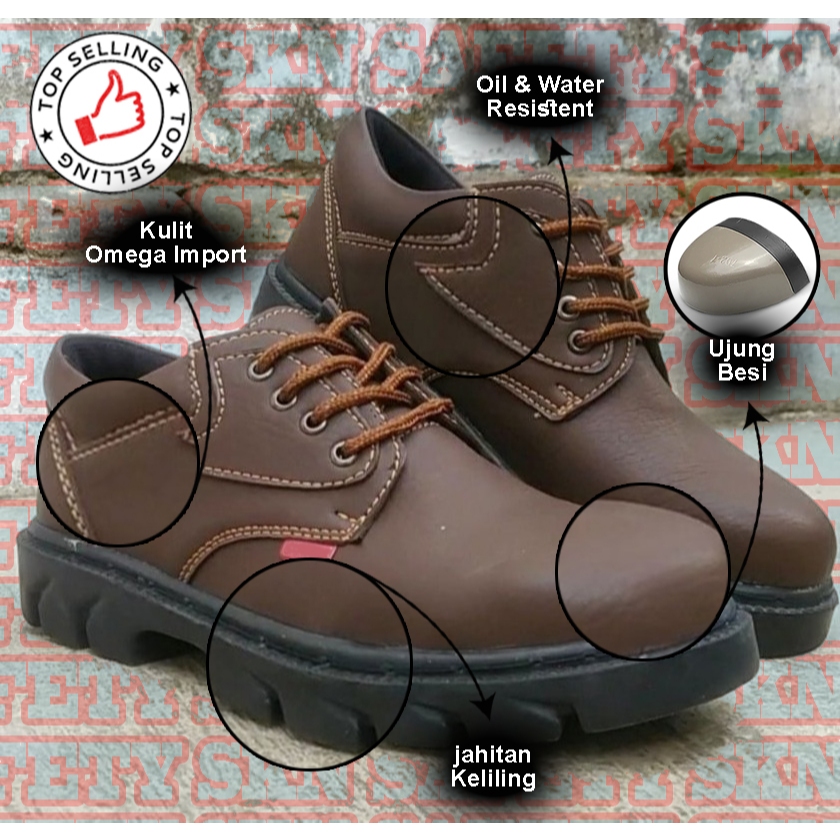 Jual sepatu safety kitchen kantor proyek pabrik ujung besi jaitan ...