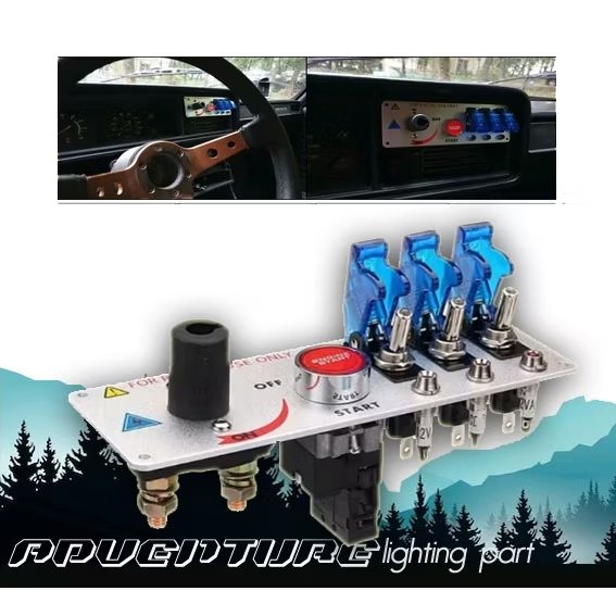 Jual switch panel racing engine starter and accrsories button import ...