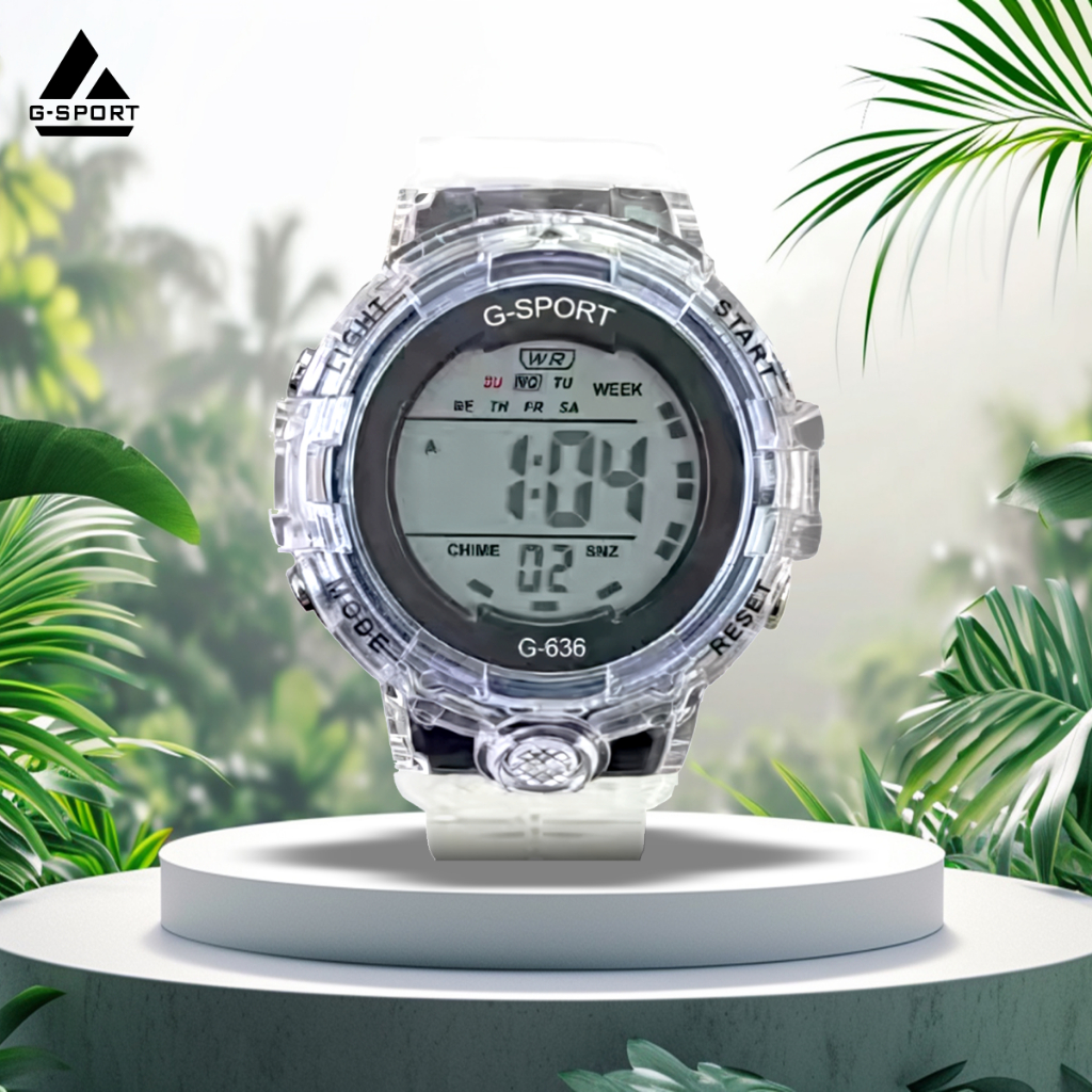 Jual G SPORT Jam Tangan Olahraga Wanita Pria Digital Tali Silikon Anti Air Chronograph Multifungsi G 636 Shopee Indonesia