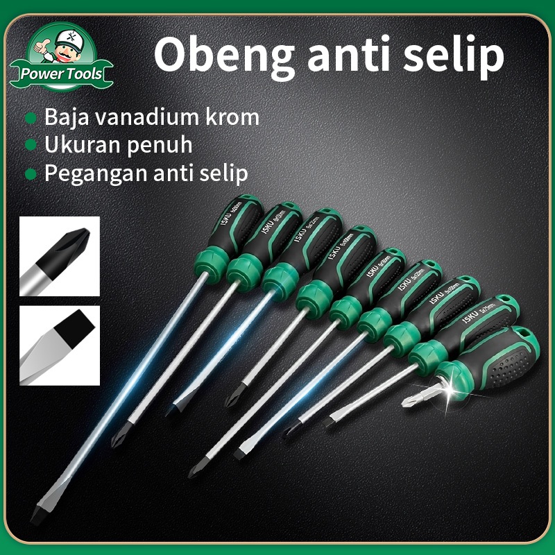 Jual Isku Obeng Set Pcs Plus Minus Tip Magnetik Chrome Vanadium Obeng