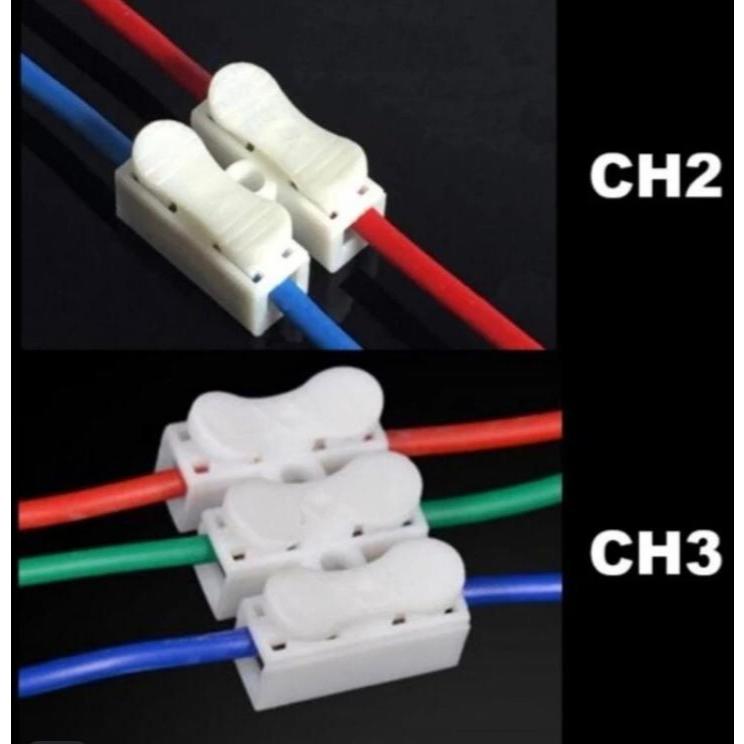 Jual Quick Connect Wire Terminal CH2 CH3 Sambungan Kabel 2 pins dan 3 ...