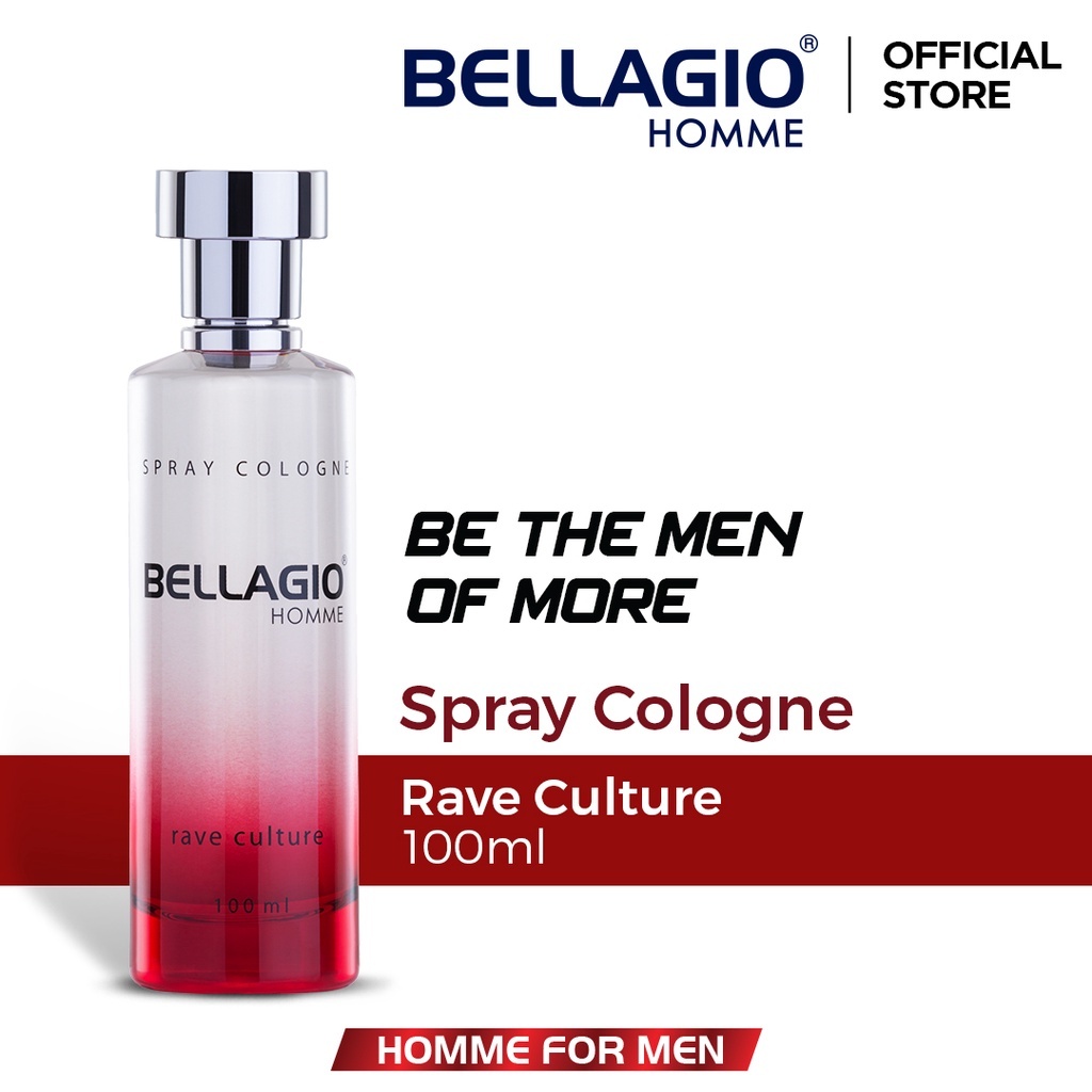 Jual Bellagio Spray Cologne Rave Culture (Red, 100ml) | Shopee Indonesia
