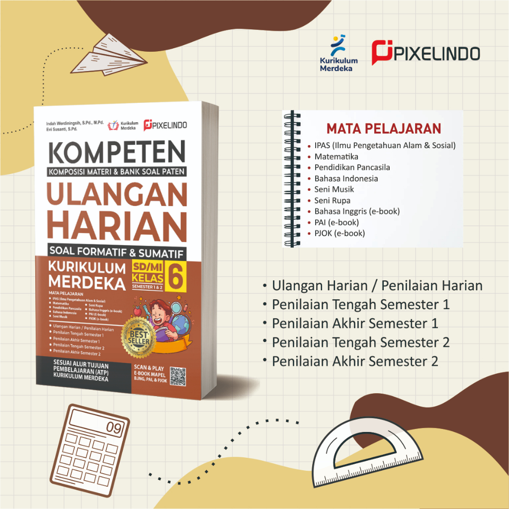 Jual UPDATE BUKU SEKOLAH ULANGAN HARIAN KURIKULUM MERDEKA KELAS 6 SD ...