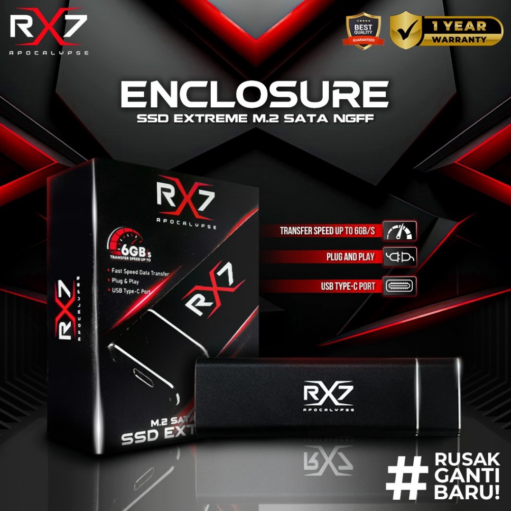 Jual CASING SSD ENCLOUSURE RX7 M2 NGFF SATA USB3 SSD ENCLOSURE e Z8K7 ...