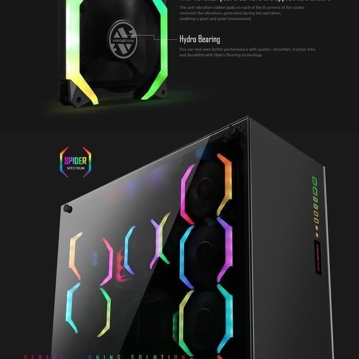 Jual ABKONCORE SPIDER SPECTRUM Fan Casing |Kipas (5 Spyder Fan+HUB ...