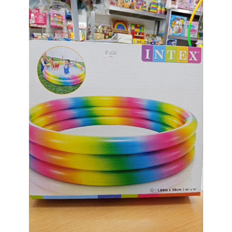 Jual Kolam Renang Anak Jumbo Intex Wild Geometry Pool 168cm 58449 ...