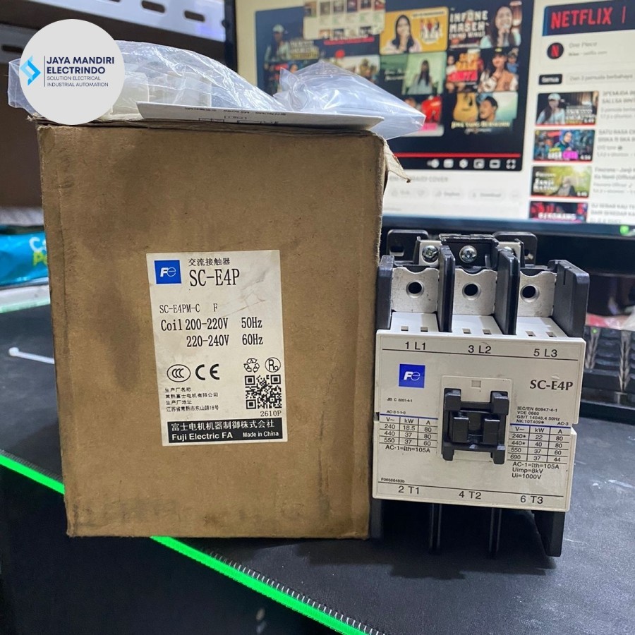 Jual CONTACTOR / KONTAKTOR SC E4P FUJI ORIGINAL BUKAN SC N4 4N 220V ...
