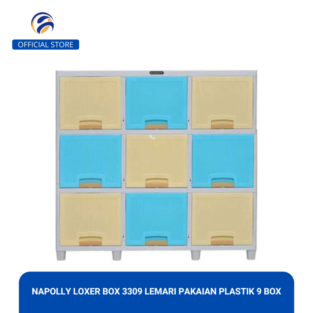 Jual Napolly Loxer Box 3309 Lemari Pakaian Plastik 9 Box | Shopee Indonesia