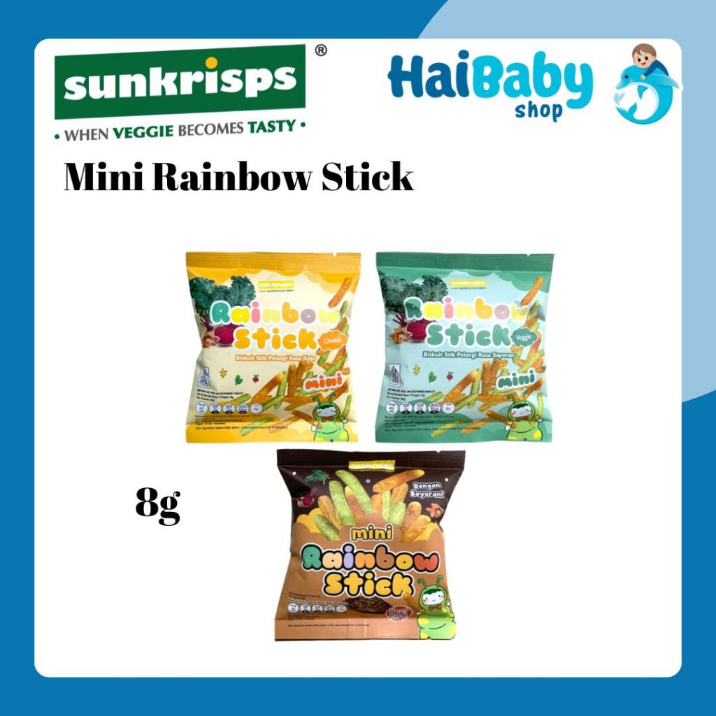 Jual Sunkrisps Mini Rainbow Stick 8g - Cemilan Stik Anak No MSG ...