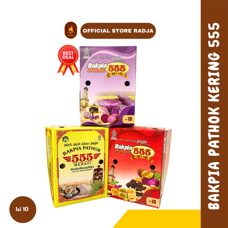 Jual [Isi 10] Bakpia Pathok 555 Jogja Kering Bakpia Kering Enak Aneka ...