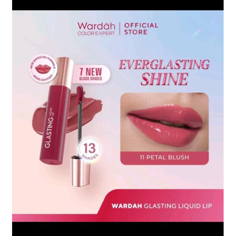 Jual NEW SHADES! Wardah Glasting Liquid Lip - Hi-pigmented Glass Color ...