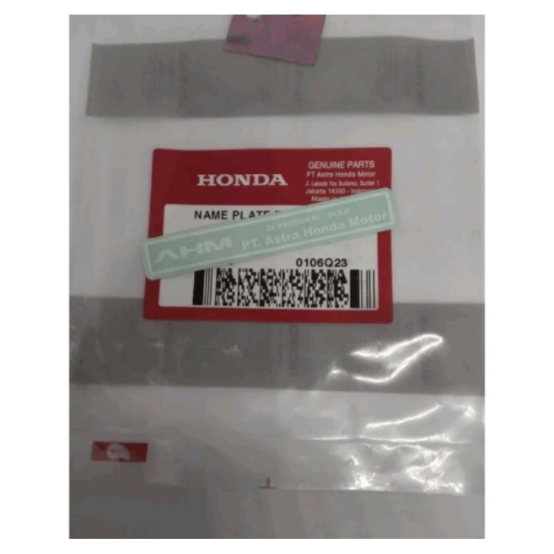 Jual Stiker Ahm Mark Name Plate Type | Shopee Indonesia