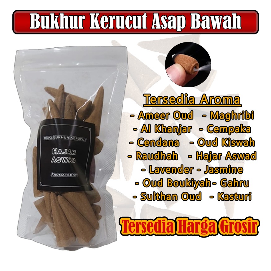Jual Bukhur Kerucut 50pcs Dupa Kerucut Asap Bawah Aromaterapi Backflow ...